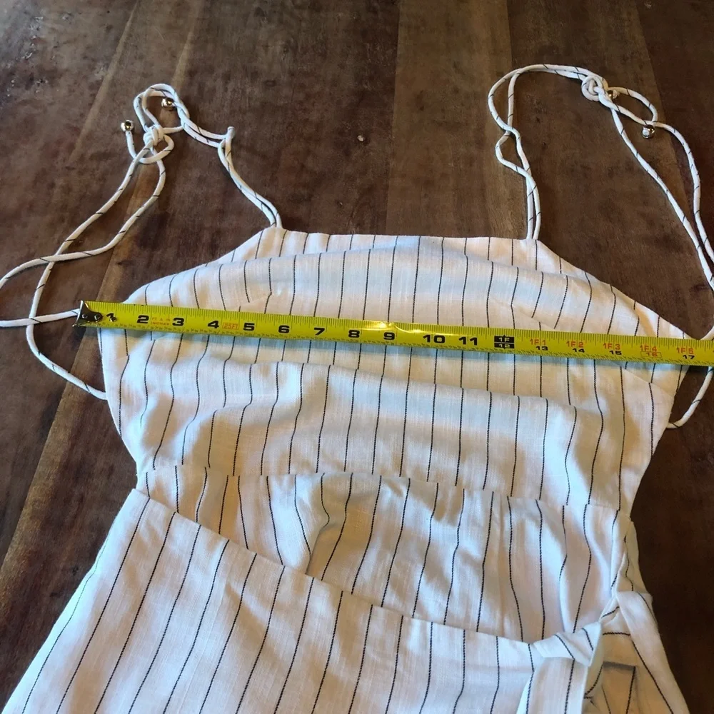 Sabo Skirt Dress Strapless White and Blue Wrap Skirt - Picture 10 of 13